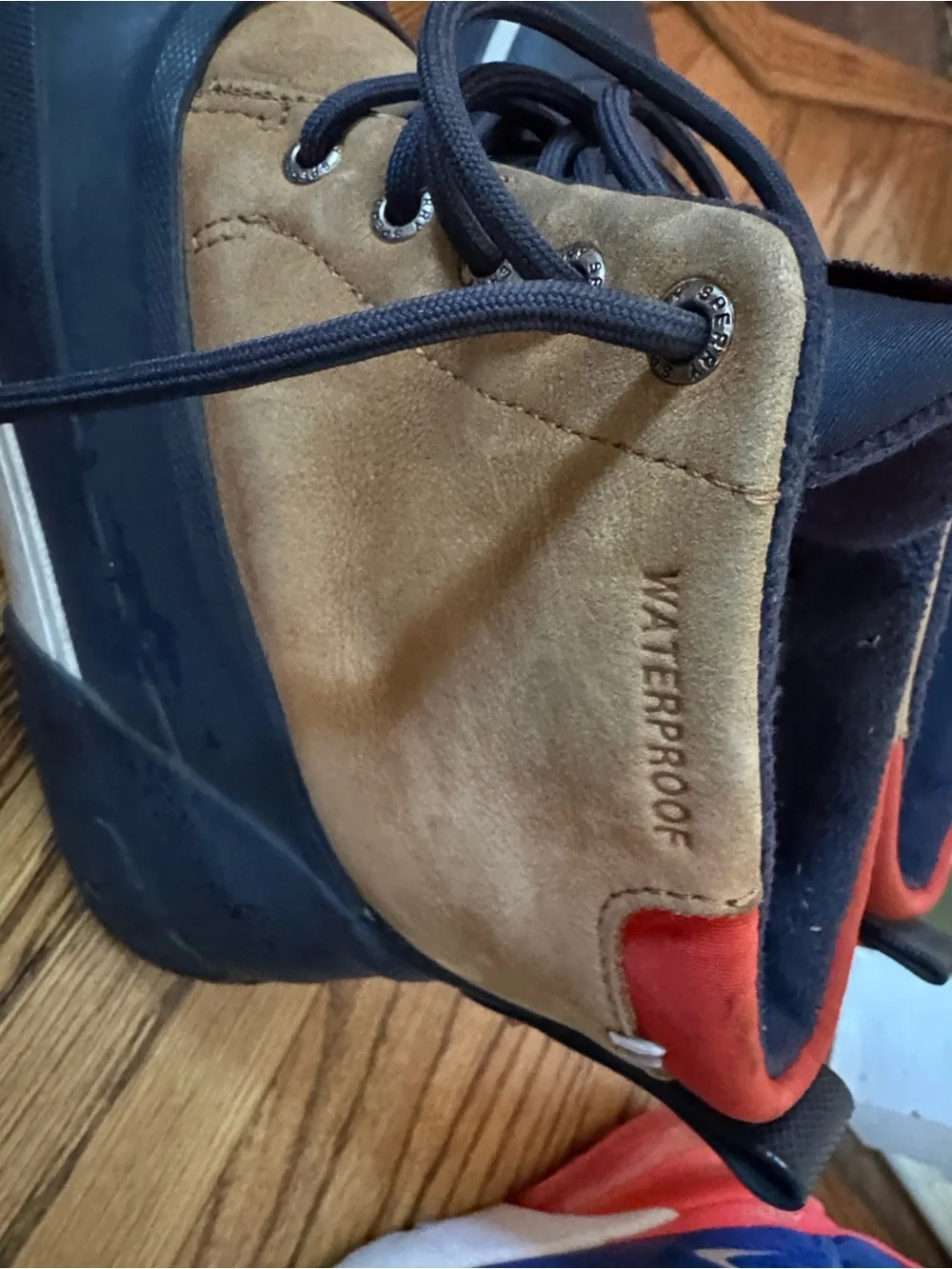 Sperry Navy, Tan and Red Men's Boat Shoes